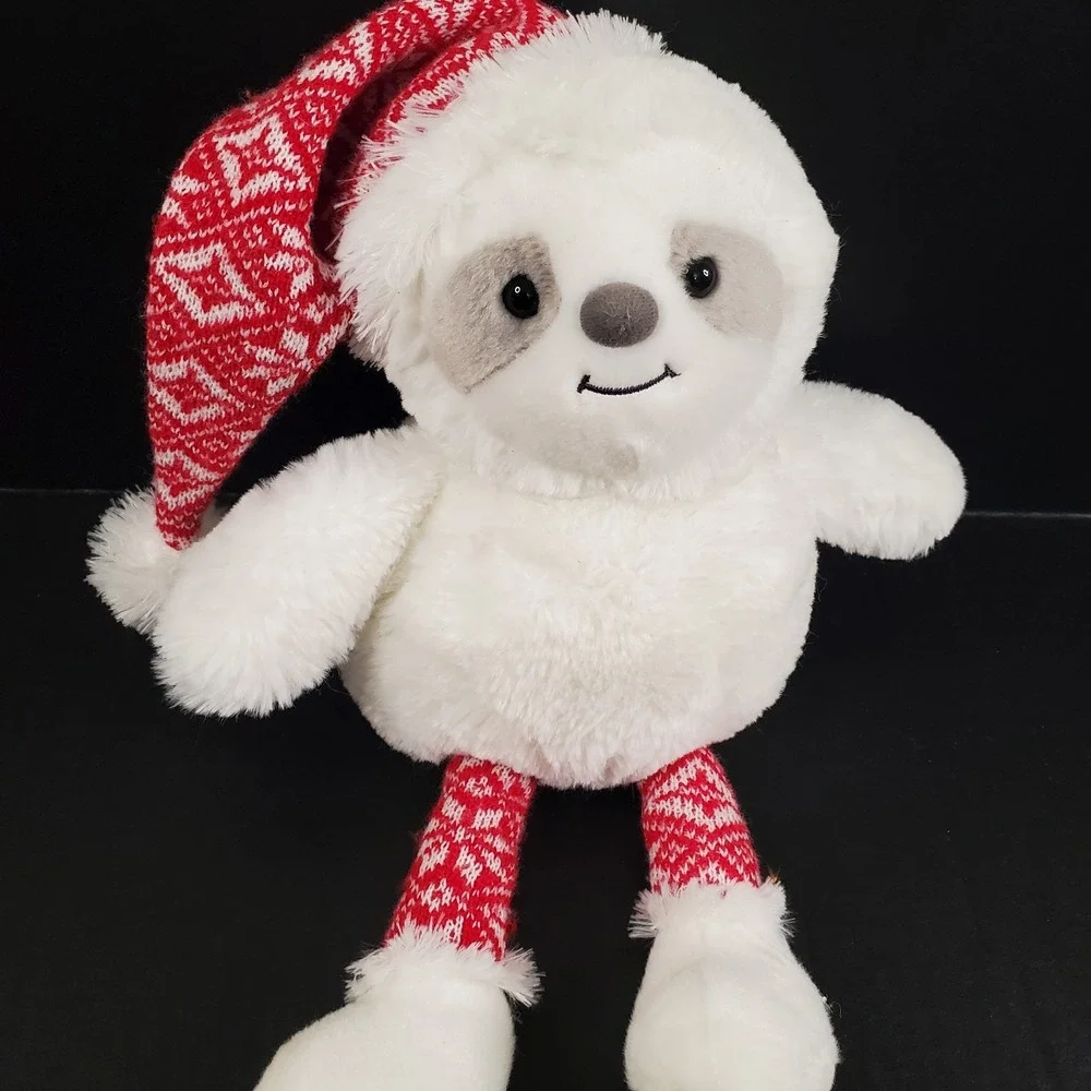 Aurora Snowball White Sloth Holiday Christmas Plush 14